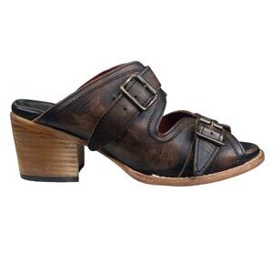 Freebird By Steven Women’s Caprice Brown Distressed Slide Sandal Size US 8